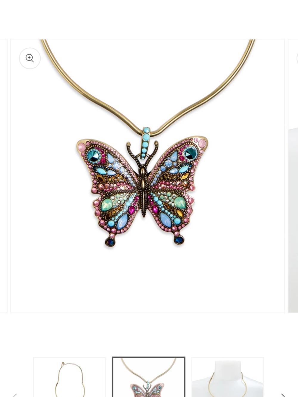 NWT Betsey Johnson butterfly necklace